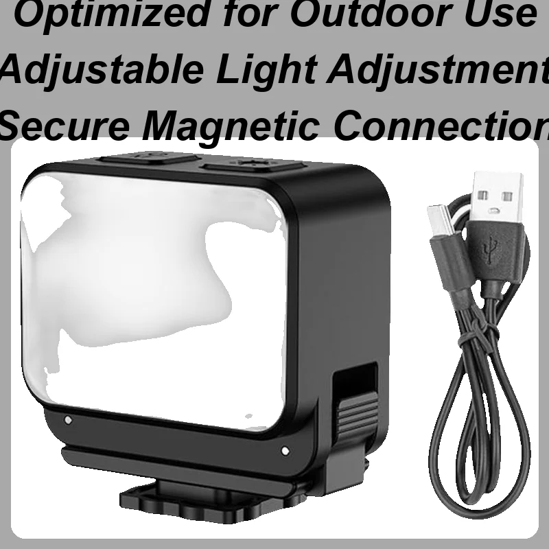 Vlogging Light Led Action Camera Vlogging Light Portable Lamp With Clip For Recording Streaming Studio Makeup Selfie Filming