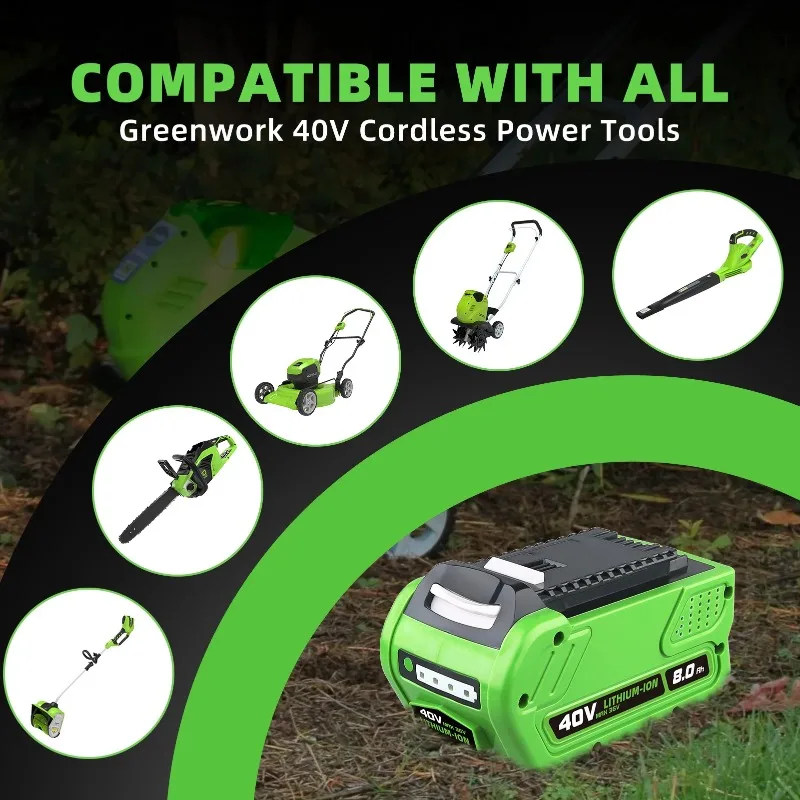 بطارية 40 فولت 6.0 أمبير في الساعة 29462 تحل محل Greenworks 29472 29282 أداة كهربائية بطارية قابلة للشحن يتم شحنها في المستودع المحلي