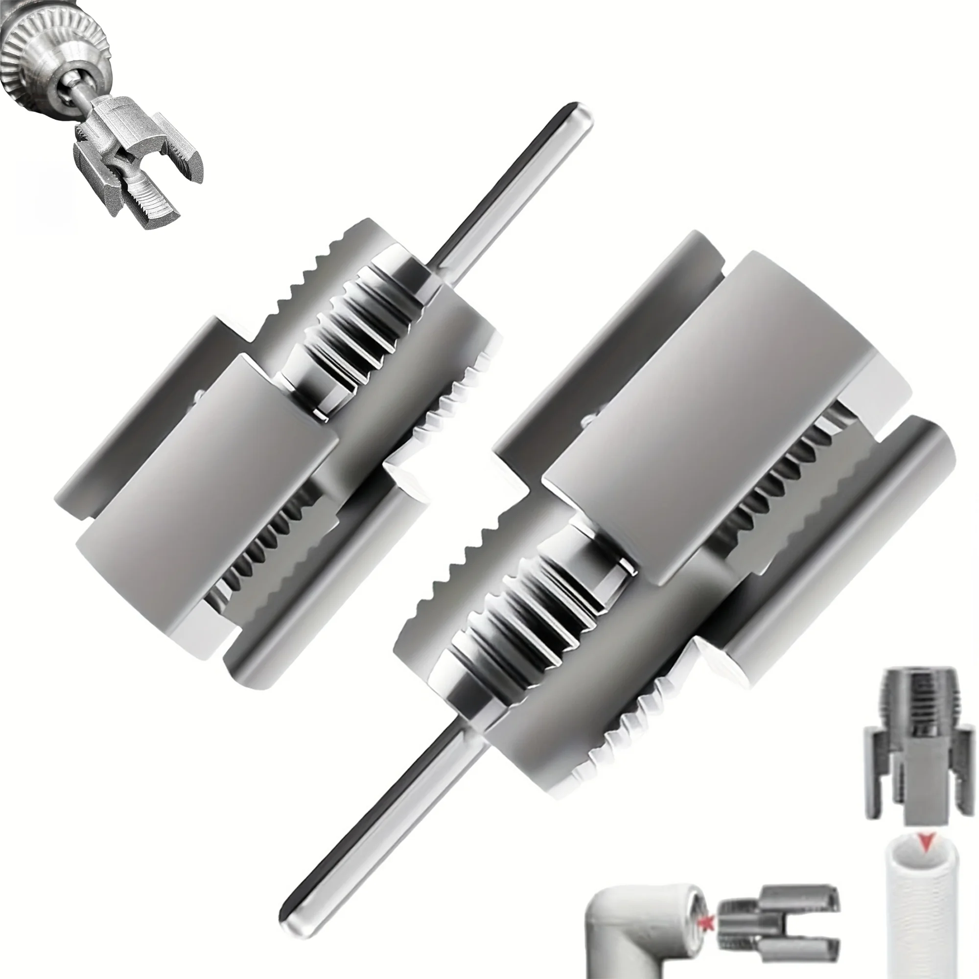 

2-in-1 Integrated Pipe Thread Cutter – Multi-Functional Metal Tool for Plumbers and DIY, Essential for Pipe Repair and Threading