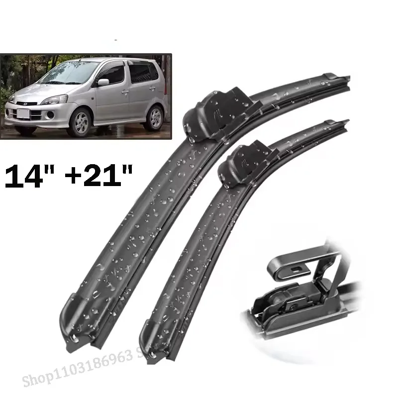 

Wiper LHD Front Wiper Blades For Daihatsu YRV 2001 - 2005 Windshield Windscreen Clean Window Car Rain Brushes 21"+ 14"