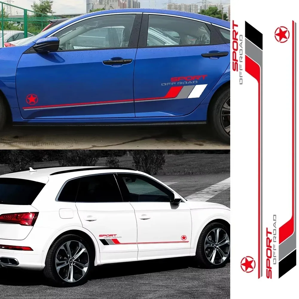 

2pcs Car Door Vinyl Decals Sticker Graphics Auto Decor Accessories For Audi Q5 FY B9 8R B8 SQ5 80A TFSI TDI 2018 2019 2010 2013