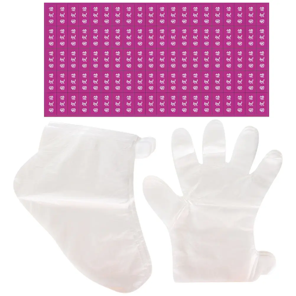 

Набор одноразовых перчаток-вкладышей из парафина для рук и ног, пластиковые перчатки для спа-процедур, педикюра, ухода за кожей