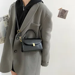 Small Square Bag For Women 2024 New Trendy Versatile Crossbody Bags Simple Solid Pu Leather Handbag Female Work Commuter Pack