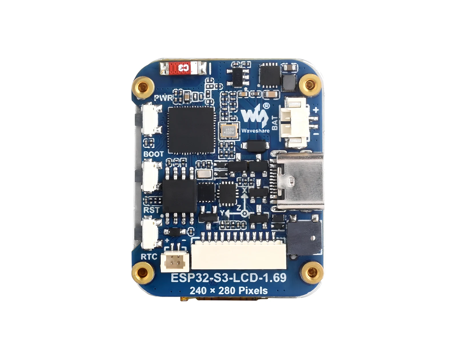 ESP32-S3 1.69 인치 디스플레이 개발 보드, 240MHz 듀얼 코어 프로세서, 240 × 280 픽셀, WiFi/블루투스 지원, ESP32-S3 포함