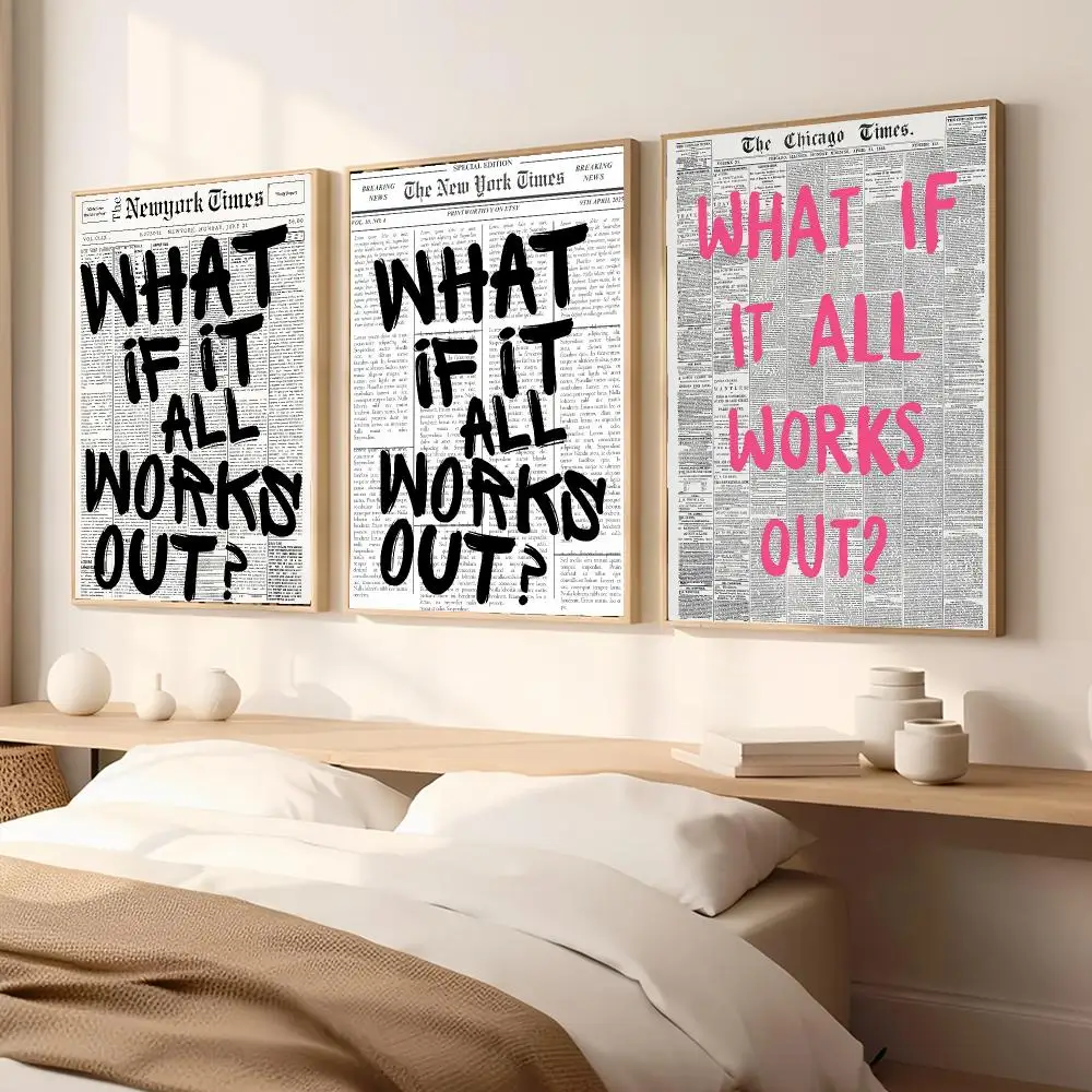 Renter‑Friendly Positive Affirmation Self‑adhesive Poster Bedroom Accent Decor Poster HD