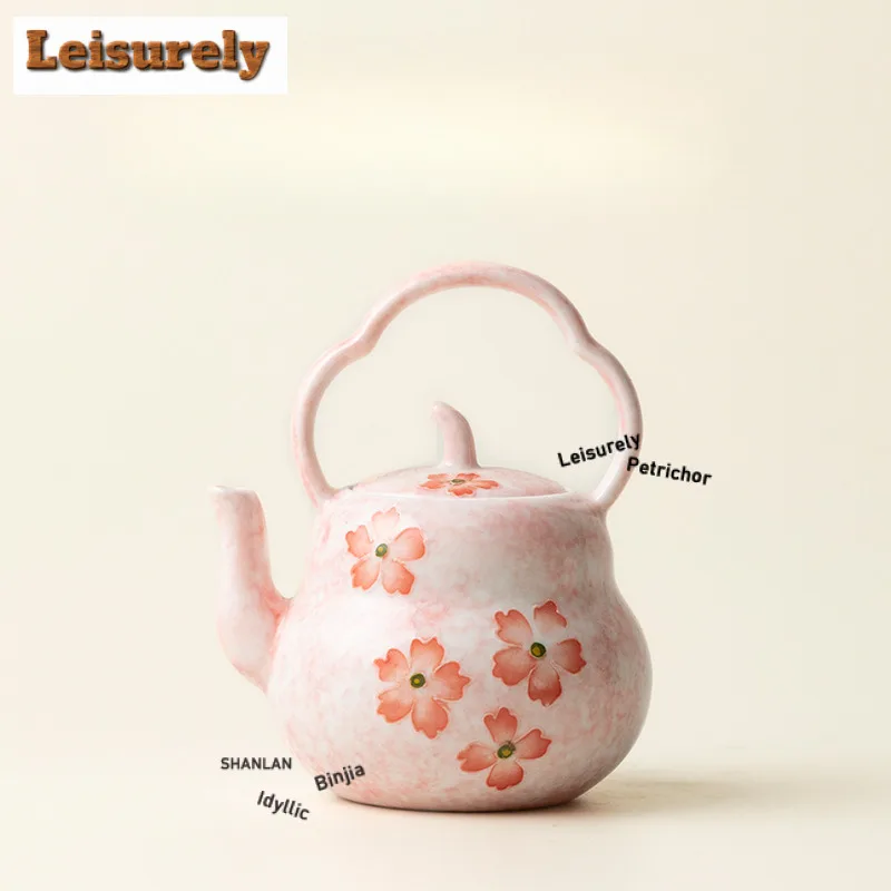 

160 мл ручная роспись чайник с вишневым цветом, традиционный чайник, горшок для заварки чая, чайник с ситечком, предметы зеленого чая, ремесло