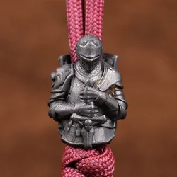 Vicissitudes Templar Knight Brass EDC Retro Paracord Knife Beads Crusader Armor Warrior DIY Umbrella Rope Woven Lanyard Pendants