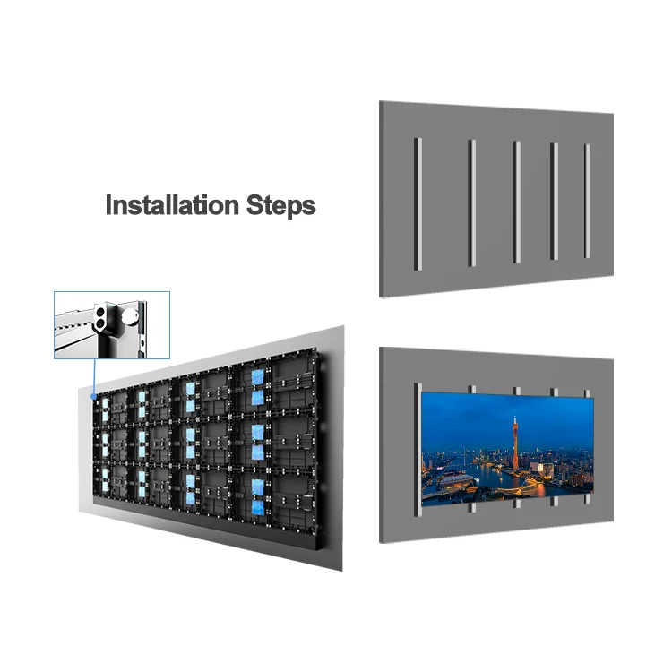 LED P0.93 P1.25 P1.56 P1.87 لوحة حائط الفيديو غرامة بكسل الملعب الثابتة COB شاشة عرض الإعلان الداخلي #3