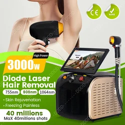 Professional 808nm Diode Laser Remove Hair Machine Skin Rejuvenation Ice Titanium Painless Permanent Hair Removal Device