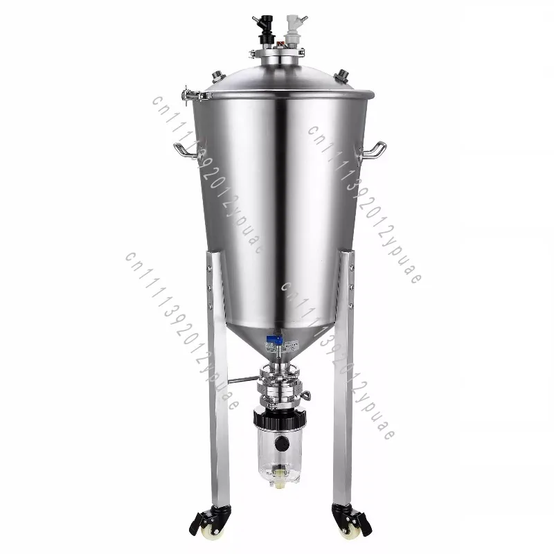 35L 65L Pressurized Stainless Steel Fermenter with Bracket, 15-20psi Home Beer Brewing Fermentation Tank