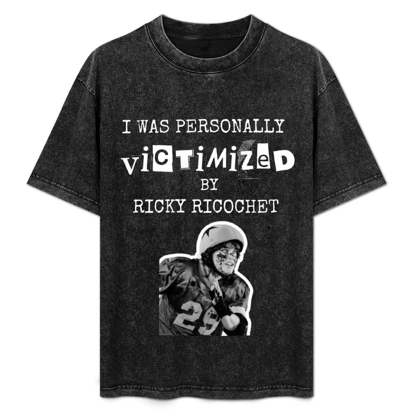 Victimized by Ricky Ricochet (Dark) T-Shirt vintage graphic tee shirts graphic summer tops anime clothes mens t shirts