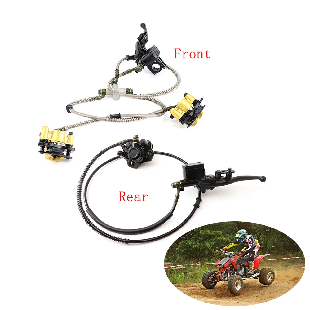 Front or Rear Disc Brake Master Cylinder Hydraulic Caliper Assembly For 50cc 70cc 90cc 110cc 125cc ATV Buggy Quad Bike Parts