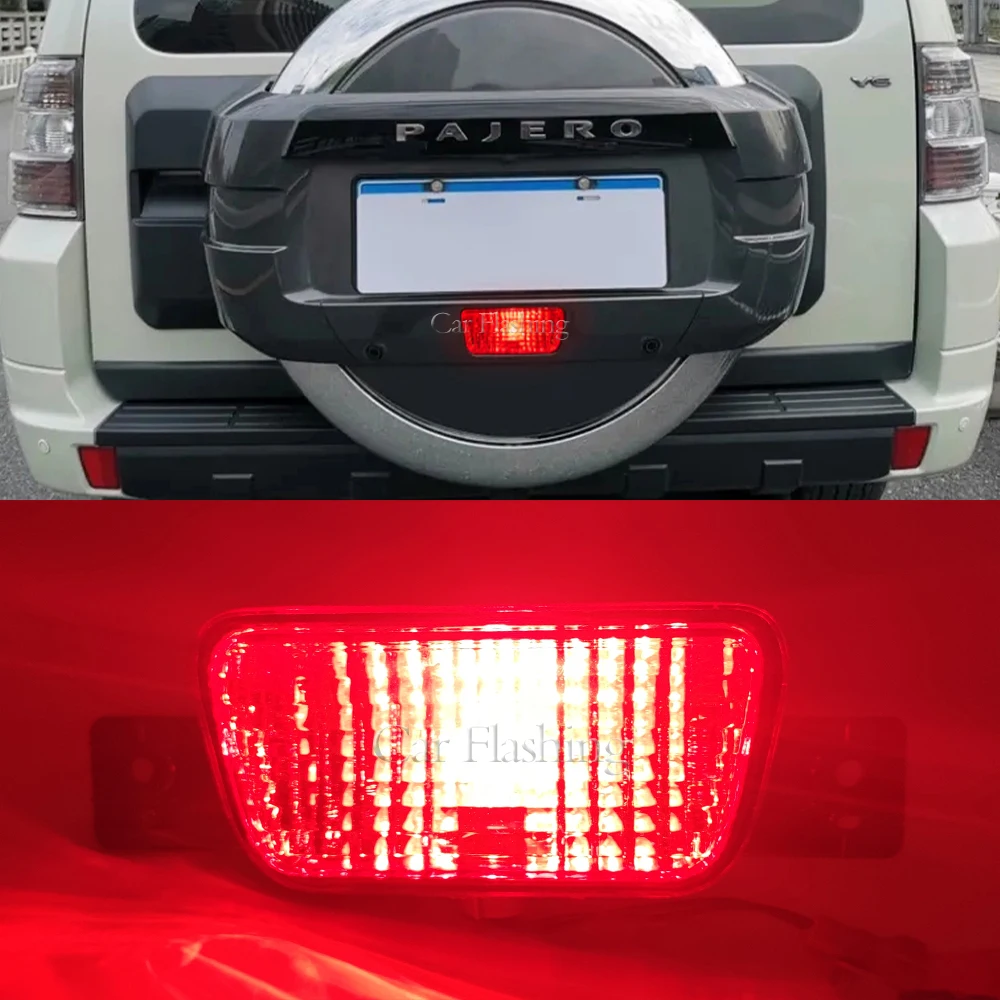 المصد الخلفي ضوء لميتسوبيشي باجيرو شوغون v97 2007 2008 2009 2010 2011 2012 2013 2014 2015 أضواء الإطارات الاحتياطية الذيل الضباب مصباح #6