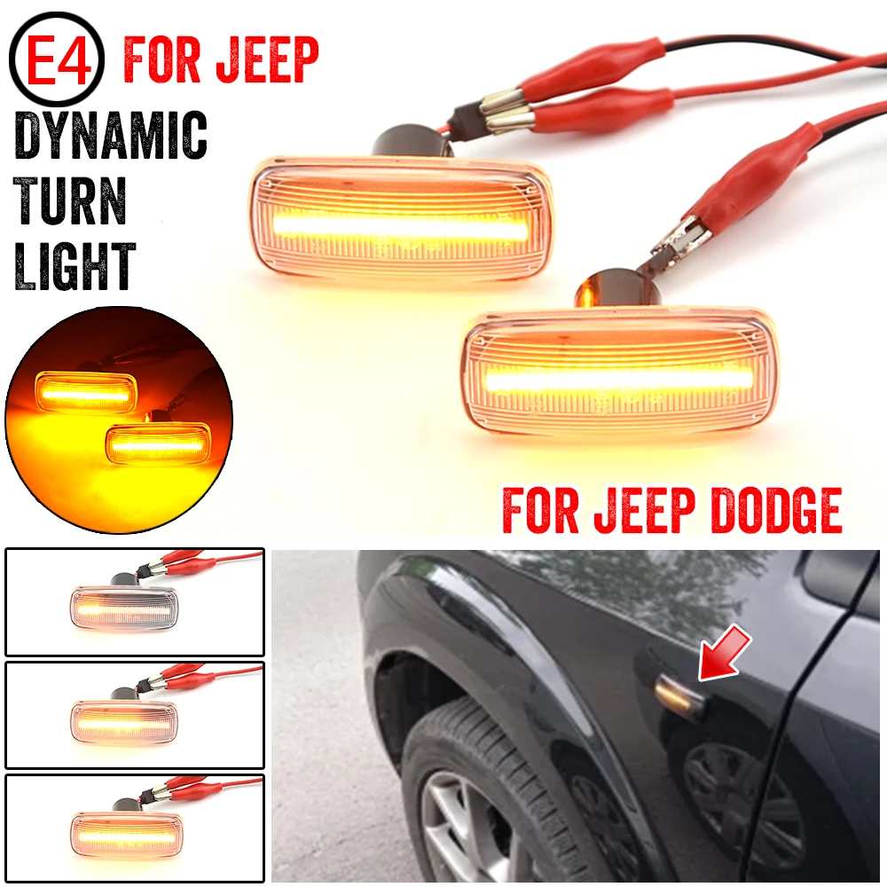 

Светодиодный динамический боковой маркер, индикатор поворота, ретранслятор для Jeep Commander Patriot Compass Grand Cherokee