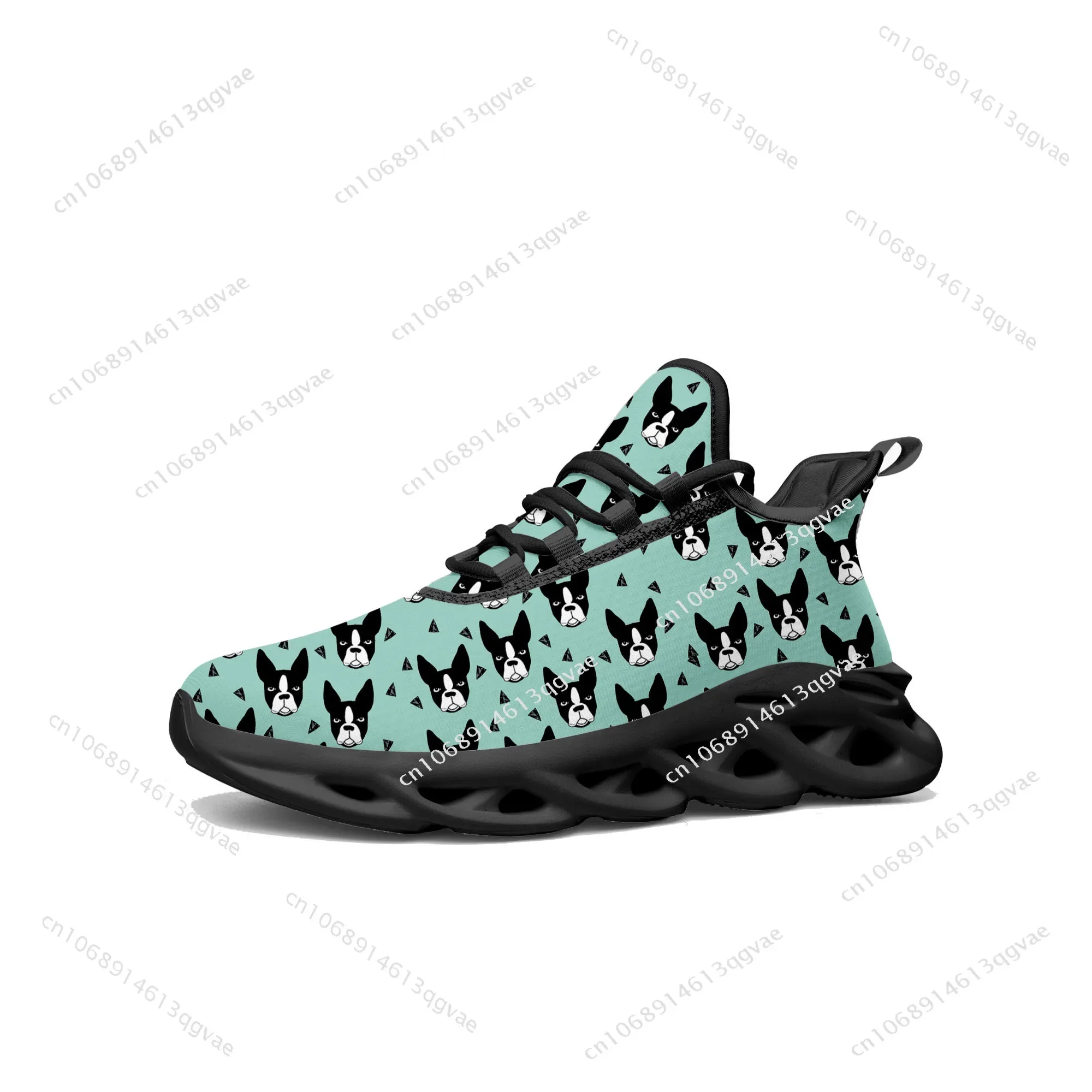 Boston Terrier Prints Flats Sneakers Mens Womens Sports Running High Quality Sneaker Lace Up Mesh Footwear Tailor-made Shoe