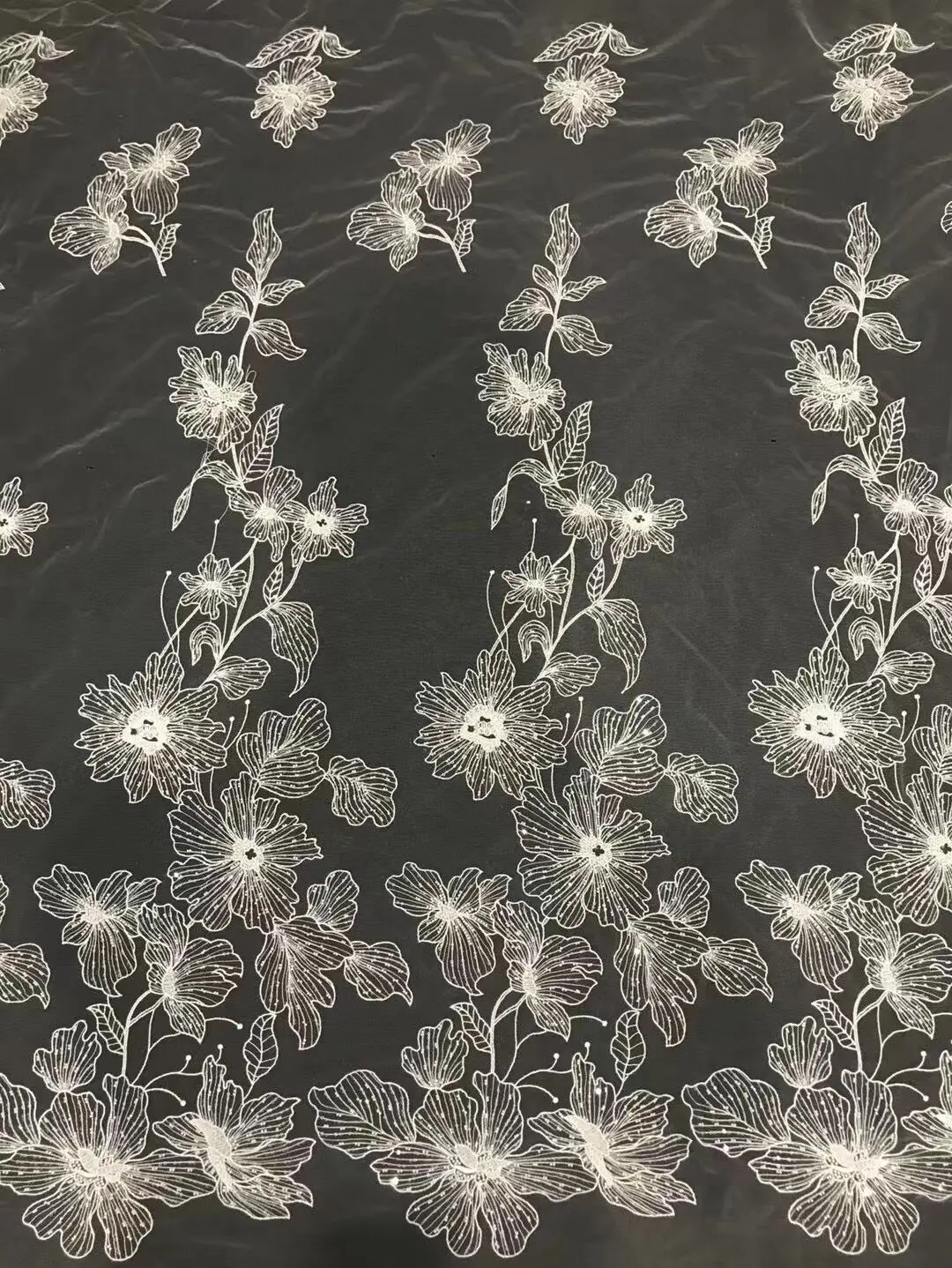 

Fashion French Tulle Lace Fabric ZH-2308021 High Quality Nigerian Women Wedding beads Embroidery African Lace Materials