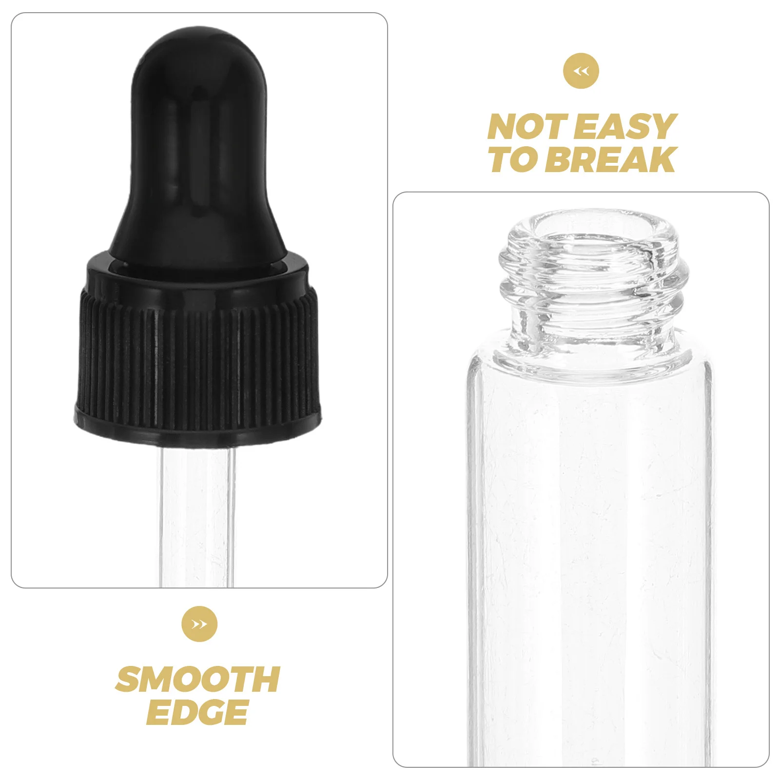 20Pcs Transparent Mini Dropper Bottles Leakproof Travel Containers for Perfume Essential Oils Sample Sample Dropper Bottles