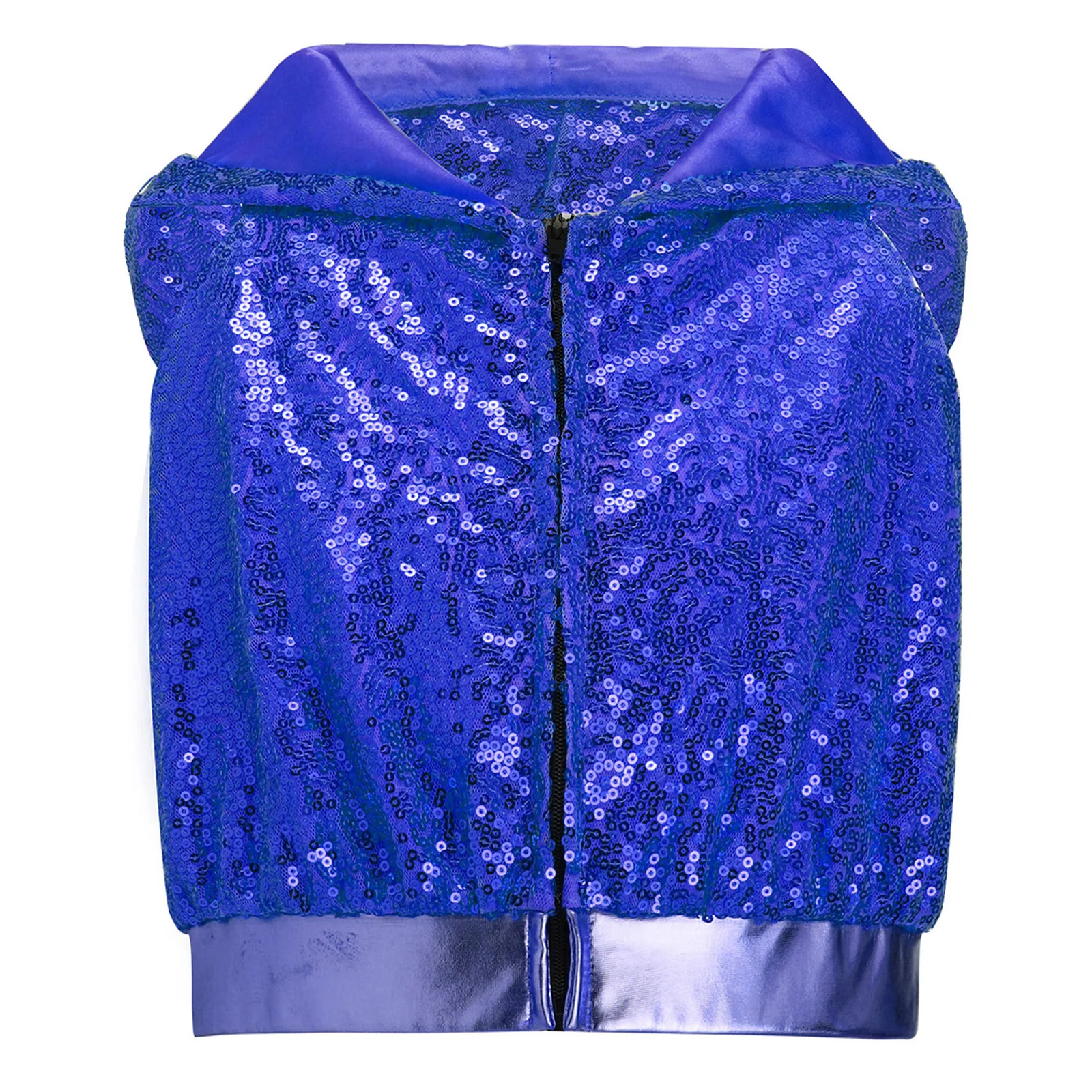 Adolescente lantejoulas jazz latina ballet dança traje sem mangas brilhante metálico com capuz colheita topo streetwear líder de torcida desempenho casacos