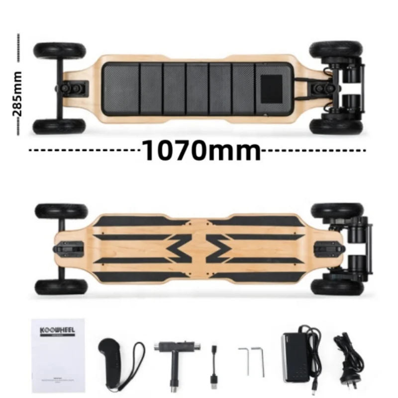 

JIESEN 3500W*2 Belt Motor 15Ah Battery High Speed Electric Maple Bamboo Deck 50KM Range Mountain Long Board Skateboard