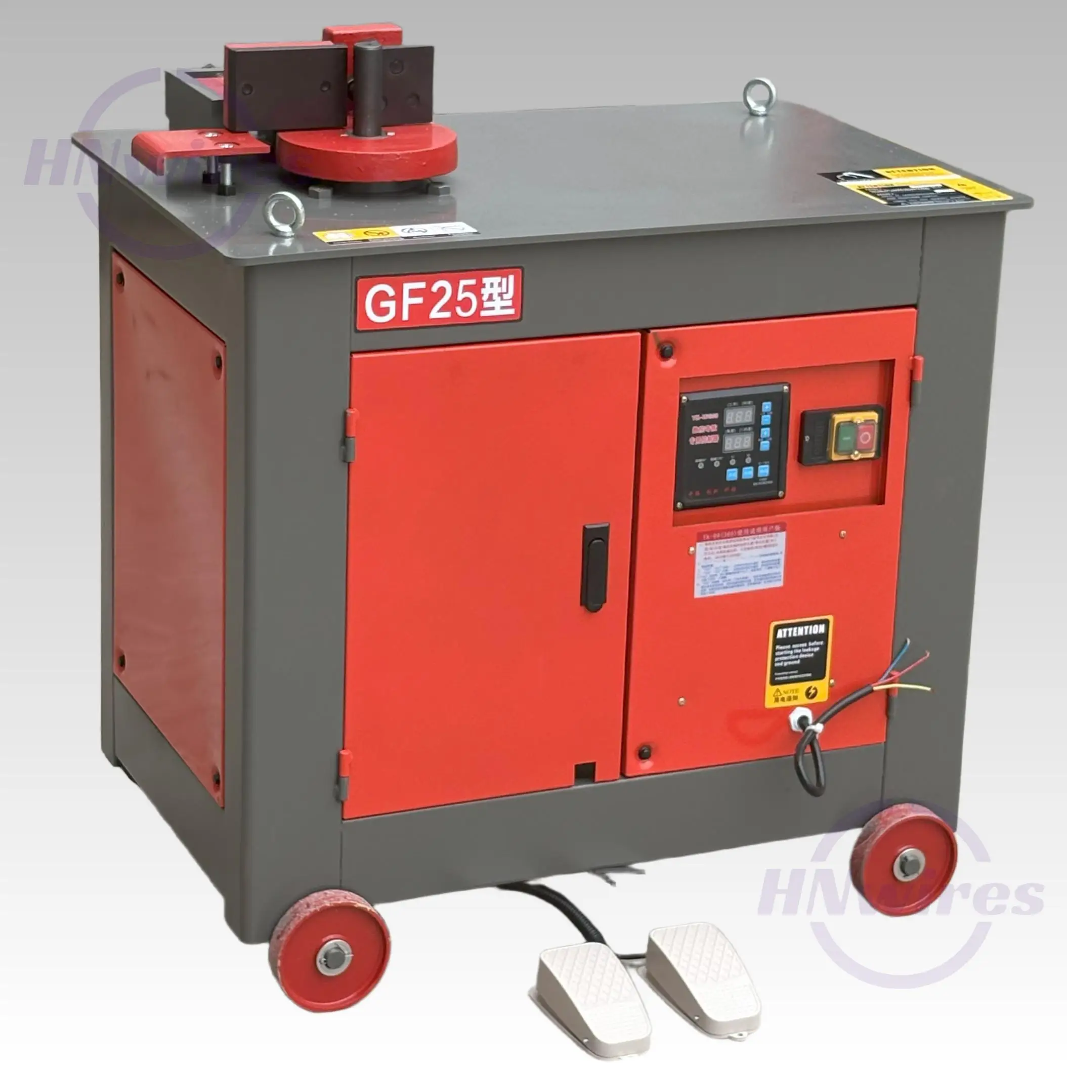 GF25 CNC Automatic Rebar Stirrup Machine 25MM 220V/380V Iron Bar Hoop Bender With Panel Control and Manual Switch