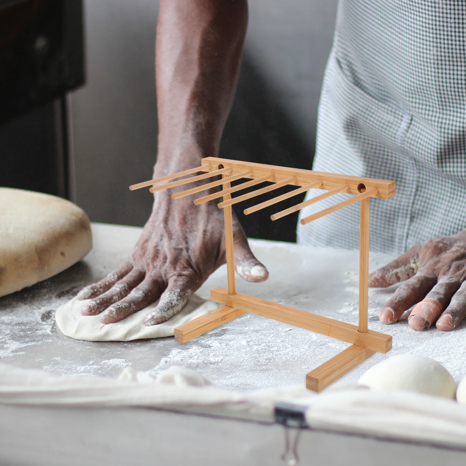 

Noodle Drying Rack Pasta Hanger Beech Wood Homemade Fresh Spaghetti Stand Storage Reusable Kitchen Tool Wooden Pasta Drying