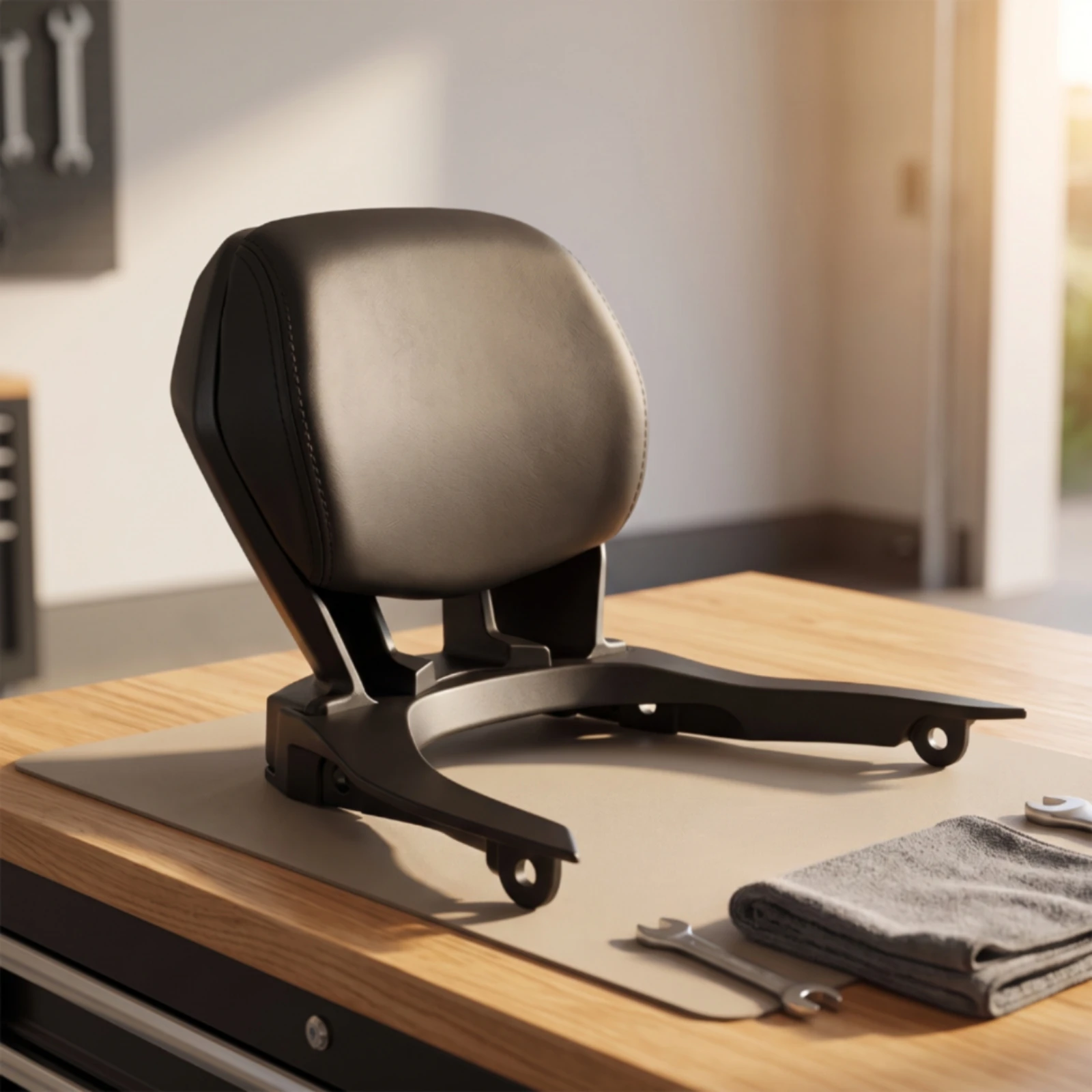 Scooter Passenger Backrest Black Backrest with Mounting Brackets Comfortable Long-Lasting for Passengers, Daily Commuting