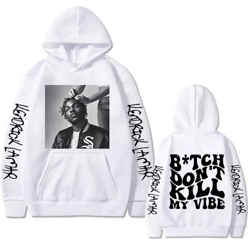 كندريك لامار لا تقتل بلدي فيبي الرسومات هوديي الرجال هوديس موضة رسالة بلوزات فضفاضة عادية قناع السترة Sportwea #4