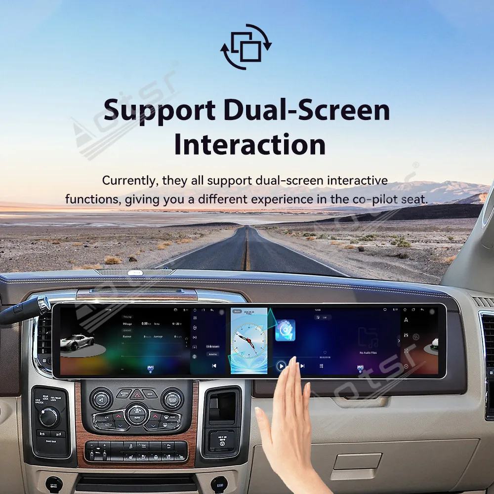 Triple HD Screen Android Car Radio For DODGE RAM 2013~2019 Automotive Multimedia Player GPS Navigation CarPlay Auto Head Unit