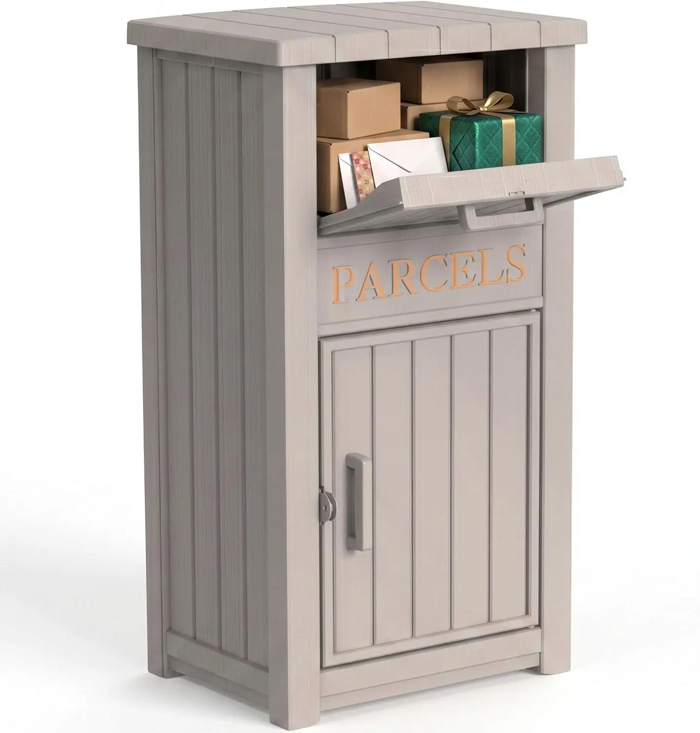 Package Delivery Boxes for Outside, 120 Gallon Outdoor Storage Box | Lockable Secure Design, Deck Box Outdoor Waterproof