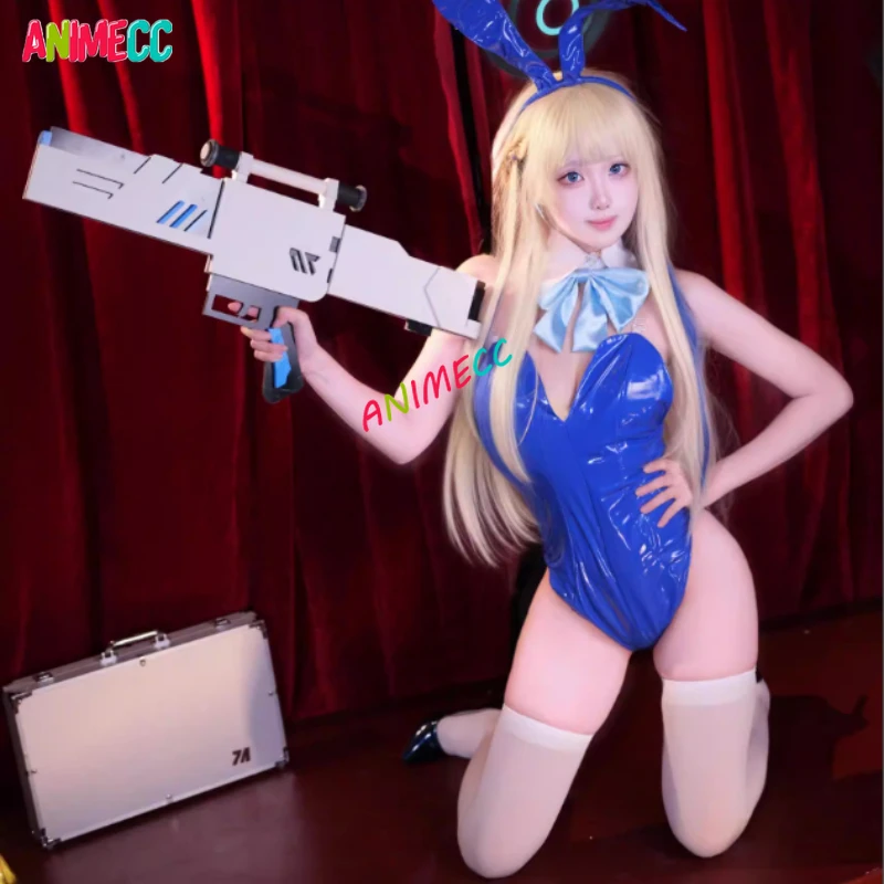 

ANIMECC in Stock Asuma Toki Blue Archive Cosplay Bunny Anime Project MX Cosplay Sexy Bodysuit Halloween Party Outfits for Women