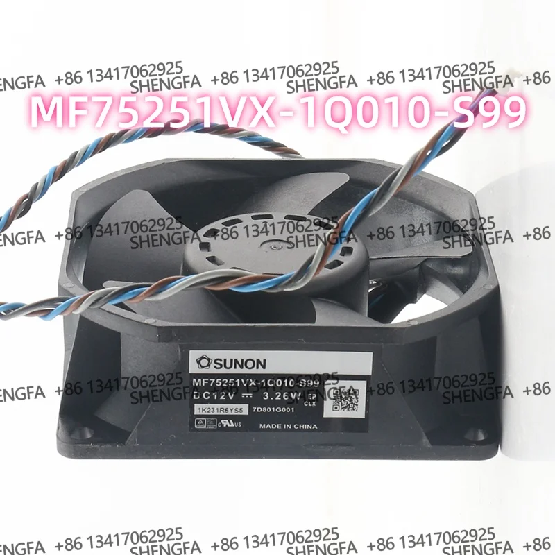 SUNON MF75251VX-1Q010-S99 DC12V 3.26W 7525 75X75X25MM Temperature-Controlled Projector Cooling Fan