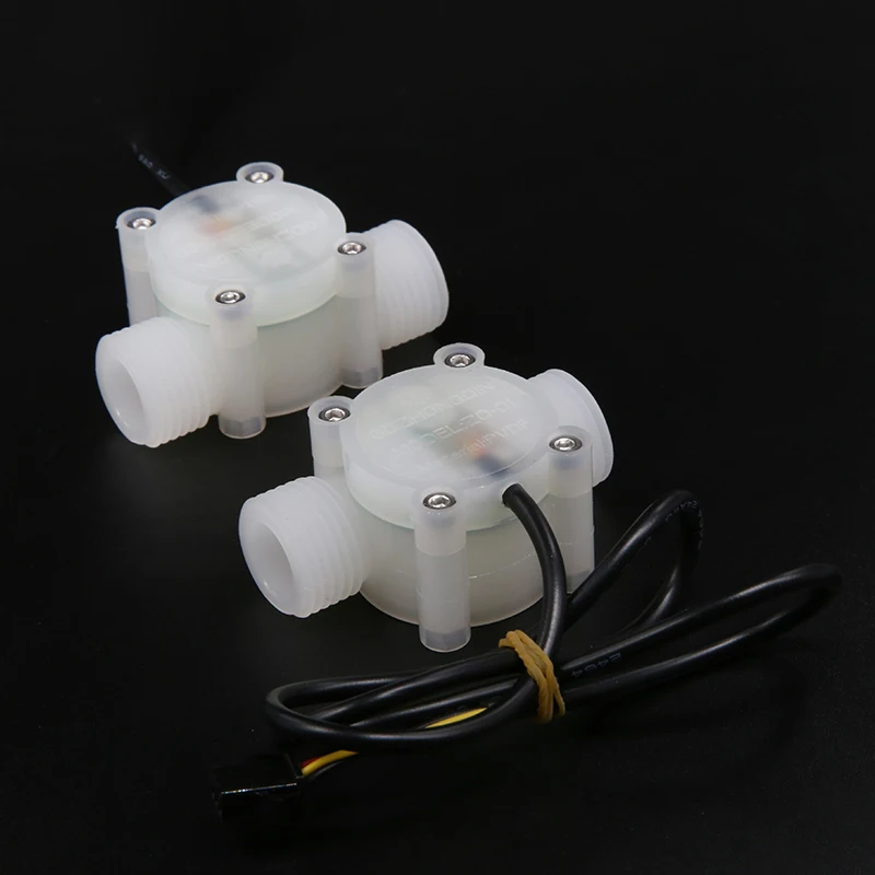 Flowmeter Manufacturer ZQ-01 ZQ-02 PVDF Material Hall Effect Turbine Chemical Acid Vinegar Liquid Flow Sensor De Fluxo 0.1-1.5L