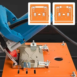 Circular Saw Base Plate  90° Flat 45° Oblique Cutting Trimming Machine Base Plate Woodworking Benches Router Flip Plate Trimming