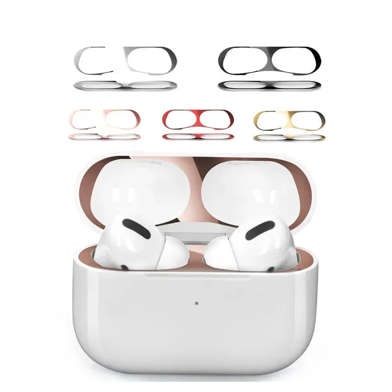 For AirPod 4/Pro2 Metal Dust Guard Sticker Case for Apple Airpods 4/pro2 Earphone Cover for Airpods 4th Headphone Charging Box