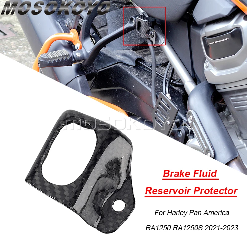 

For Harley PAN AMERICA 1250 Special 2021-2024 RA 1250 S Rear Brake Fluid Reservoir Cover Guard Motorcycle Oil Tank Cup Protector