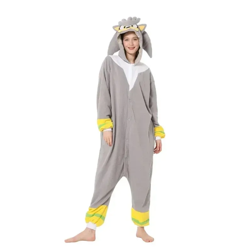 Disfraz de estilo de la serie aa69Sonic para adultos, ropa Sonic, Pijama de cuerpo completo de alta calidad, Pijama de Anime de una pieza para amantes, Cosplay