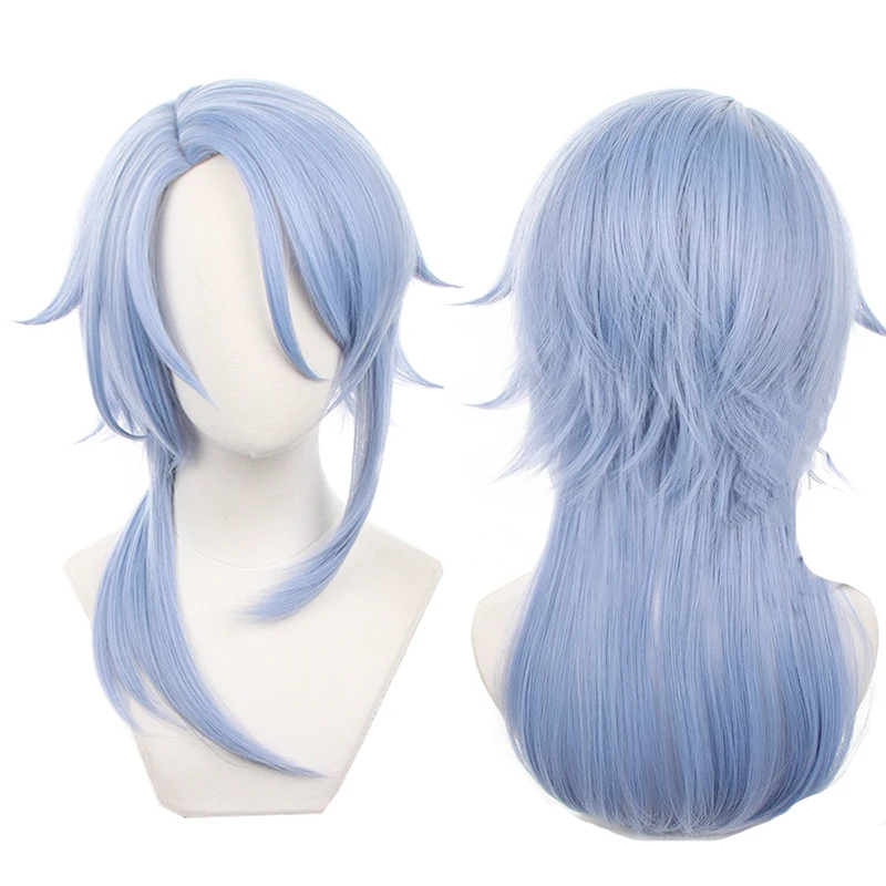 

Genshin Impact Kamisato Ayato Cosplay Wig Heat Resistant Synthetic Ayaka Brother Ayato Simulation Scalp Wig