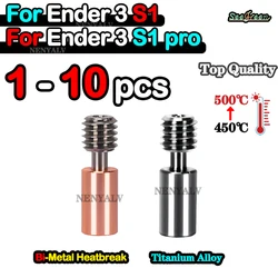 Bimetal HeatBreak For Ender 3 S1 /S1 Pro Throat Copper Plaed Titanium Alloy For Ender 3 v3 se / CR-10 Smart pro / Creality K1