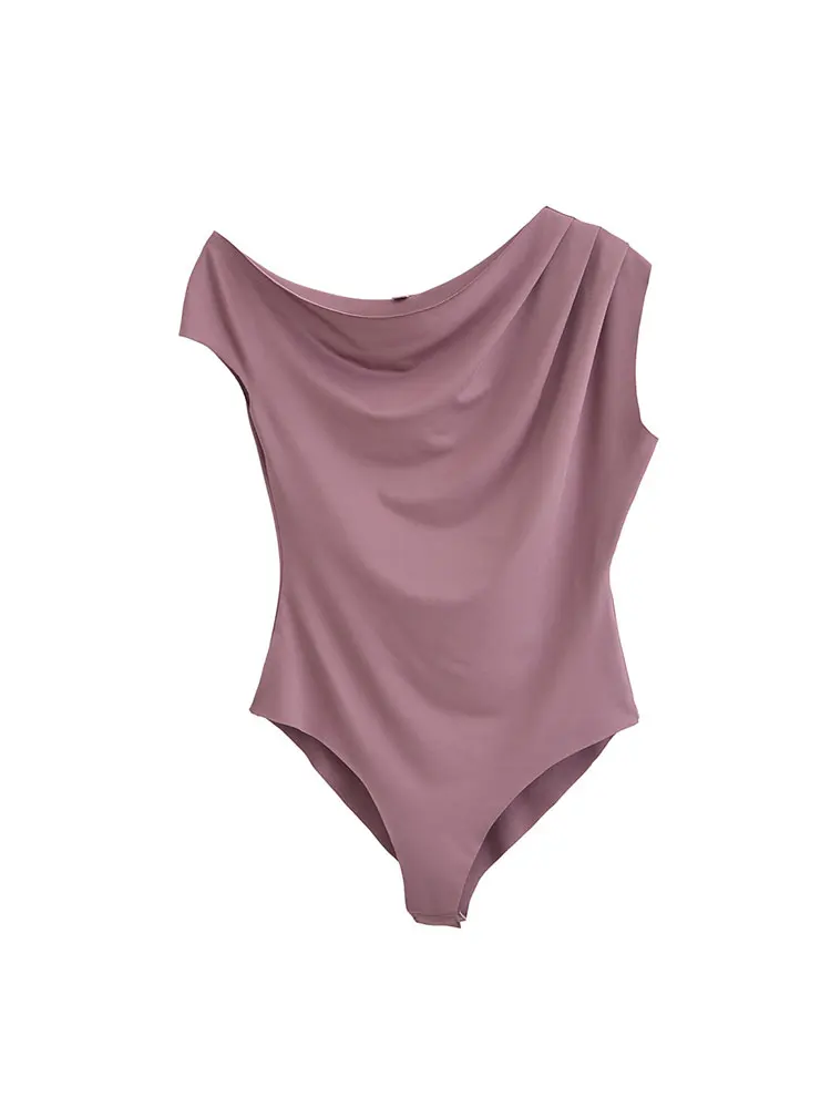 2025 delle donne di estate chic pieghettato sexy solido skinny corsetto sottile tuta da donna moda tute eleganti Mujer top