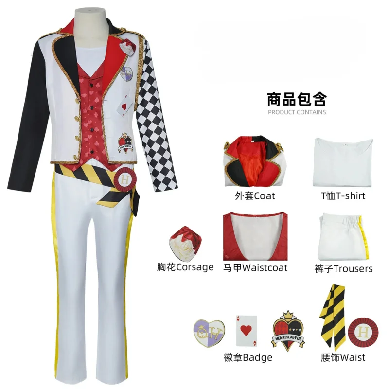 CyAnime Twisted Wonderland Aec Deuce Cosplay Costumes Riddle Black Fancy Cloak Carnival Party Costume Adult Man Halloween Suit