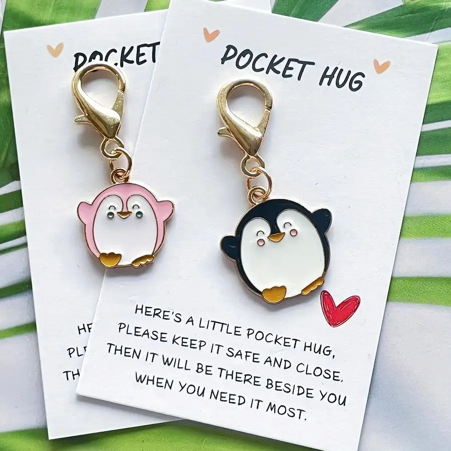 1/5/10/20/50/100pcs s/s Set Chubby Little Penguin Keychain - Pocket Hug - Suitable for Penguin Lovers, the Perfect Gift for Best