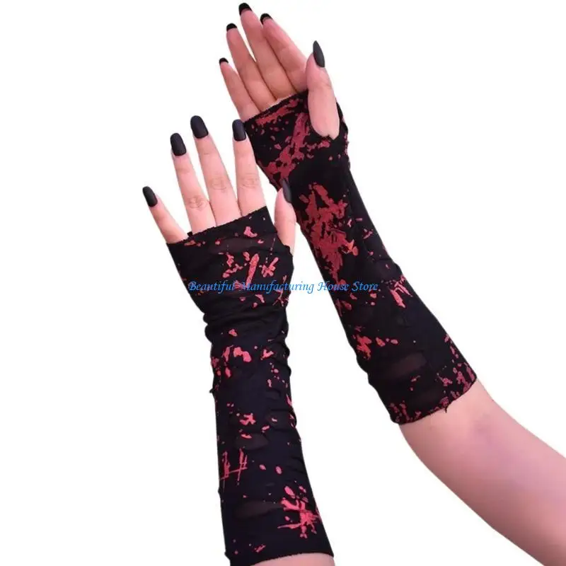 

E56A Halloween Horrific Demons Gloves Adults Teens Gloves Funny Fancy Dress Mittens