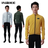 INBIKE Chaqueta de ciclismo para hombre, cortavientos ligero y plegable para MTB, chaquetas con tiras reflectantes para montar, correr, ropa de secado rápido