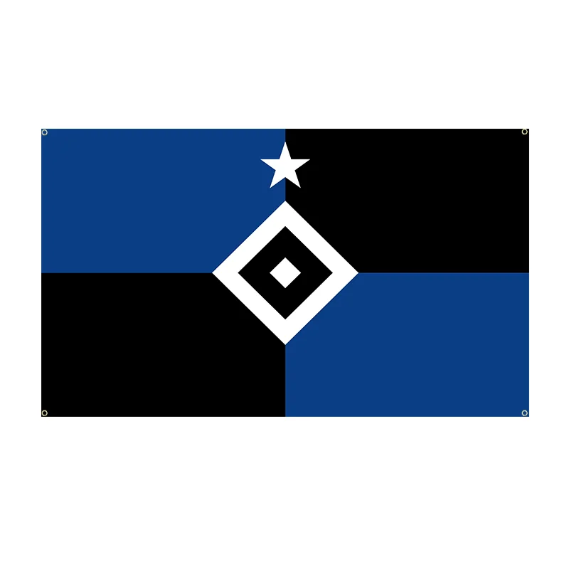 Hamburger SV Bundesliga Football Club Printed Flag Outdoor Decorations, Stylish Stripe Design
