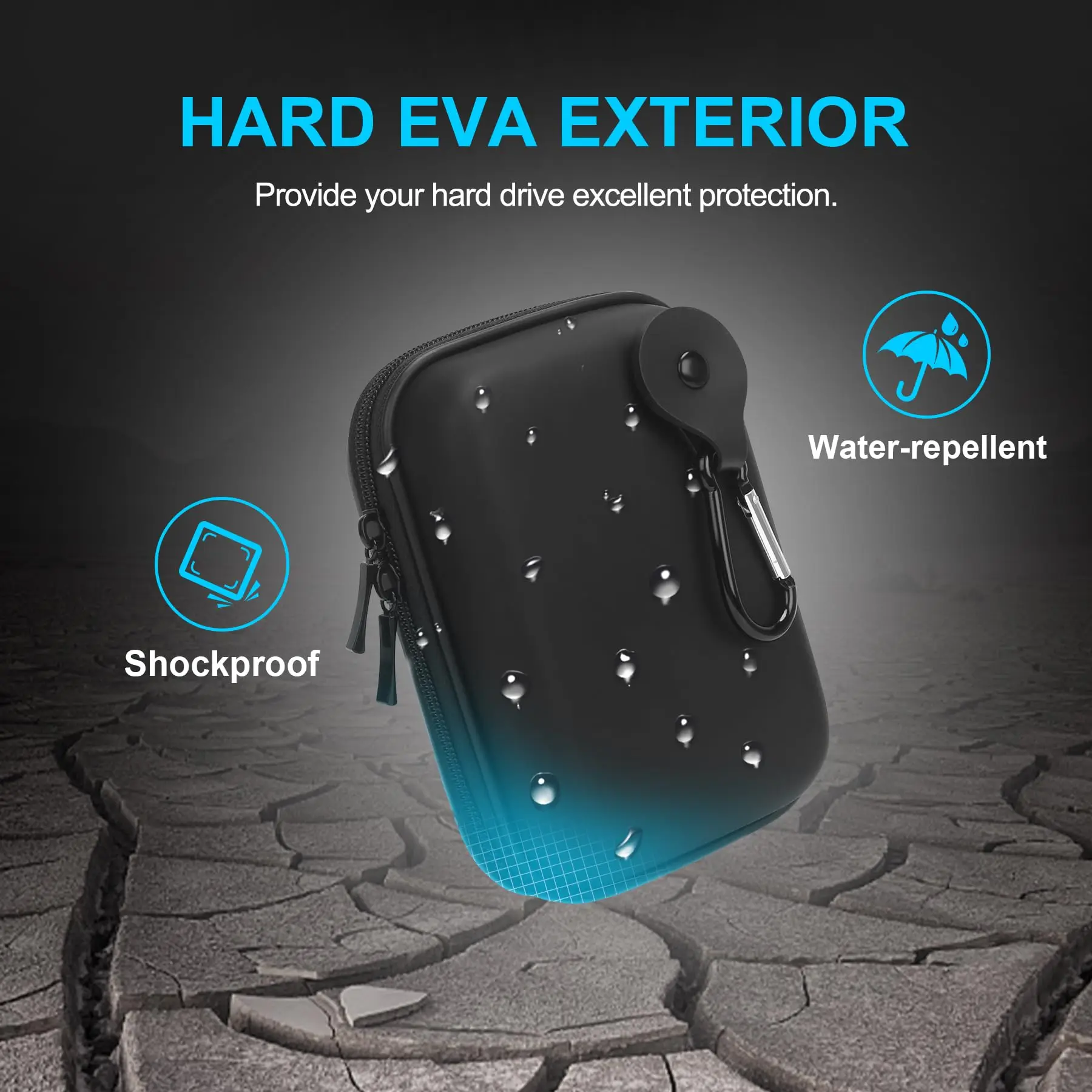 حقيبة حمل القرص الصلب لـ Toshiba Canvio Basics/Canvio Flex/Advance/Gaming محرك الأقراص الصلبة الخارجي المحمول 1 تيرا بايت 2 تيرا بايت 3 تيرا بايت 4 تيرا بايت