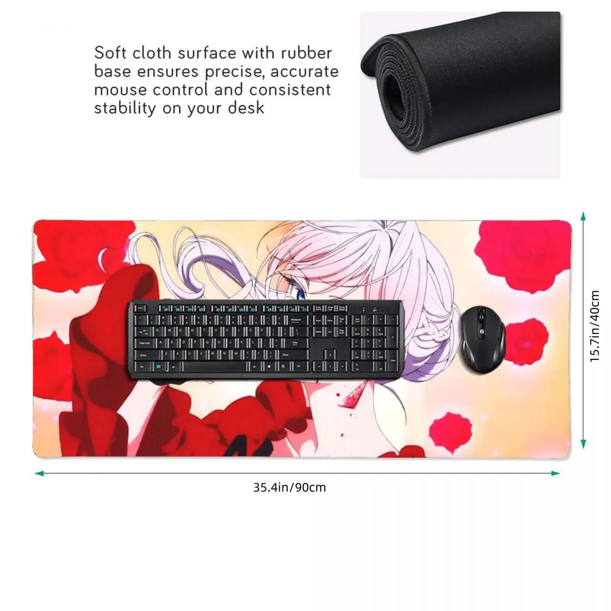 May I Ask For One Final Thing Anime Scarlet Large Mouse Pad Computer Keyboard Mouse Mat Gaming Laptop Desk Mat Office Table Mats