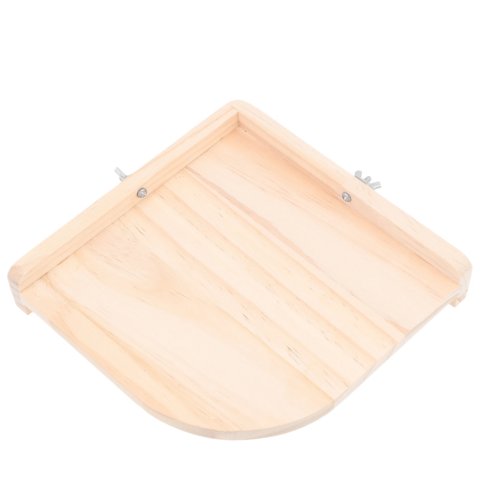 

Hamster Cage Accessory Wooden Sector-Shaped Platform Durable Bite Resistant Easy Install Pet Plaything Chinchilla Cage Supply