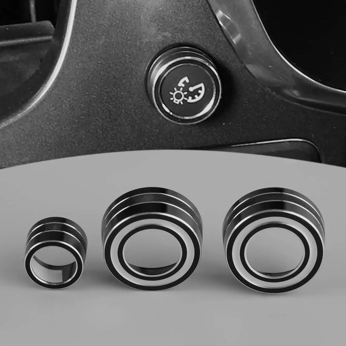 

Black Aluminum Alloy Interior Wiper Rod Knob Button Ring Cover Cap Trim Decor Accessory Fit For Chevrolet Corvette C7 2014-2019