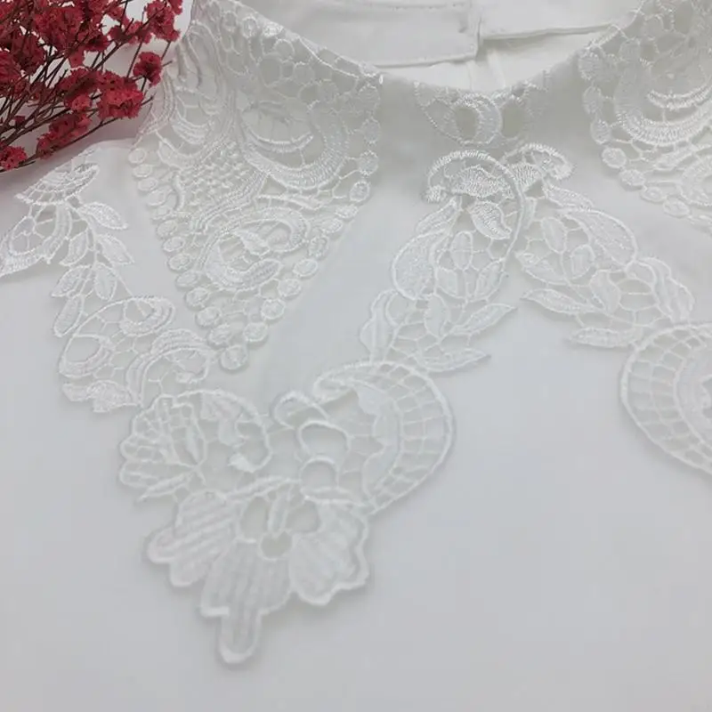 50LE Mulheres Poliéster Renda Falso Colar Destacável Top Meninas Roupas Acessórios