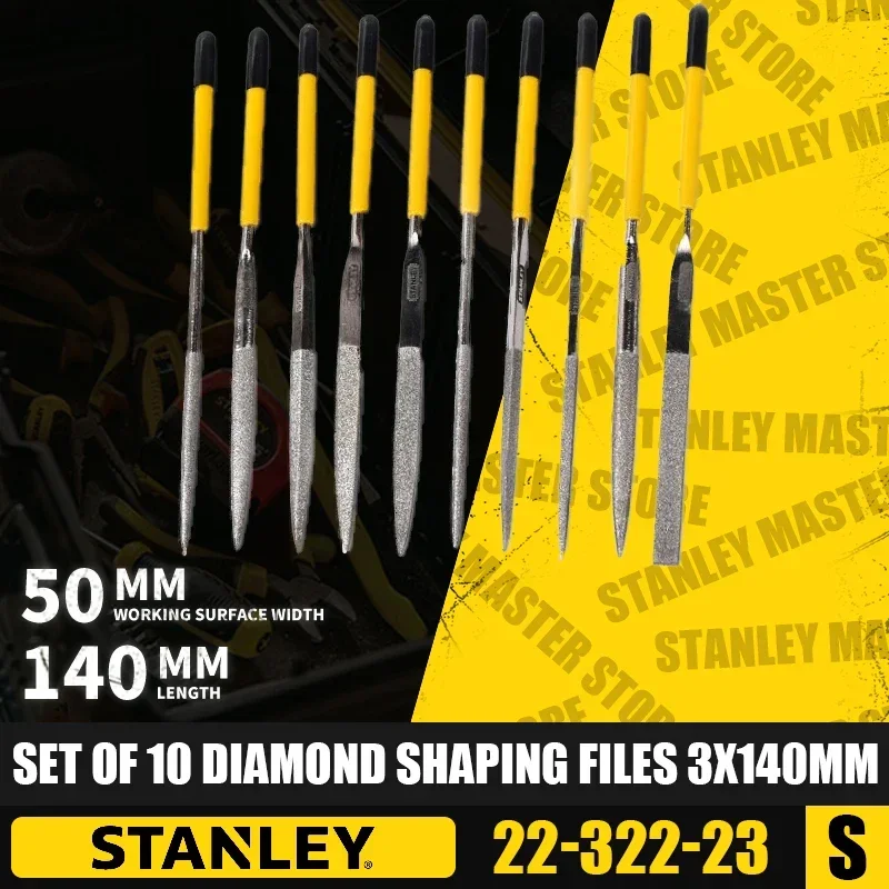 STANLEY Diamond Shaping Files for Jade Wood Carving Ceramic Metal Polishing 22-321 22-322 22-323 22-324 22-325 22-326